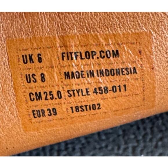 FitFlop Lulu Shimmerweave ToePost Sandals Silver Black Flip Flop Women Size 8 - Picture 8 of 10